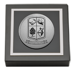 Cabrini College paperweight - Silver Engraved Medallion Paperweight