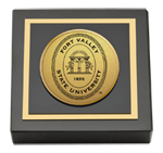 Fort Valley State University paperweight - Gold Engraved Medallion Paperweight