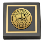 Penn Foster College paperweight - Gold Engraved Medallion Paperweight