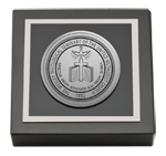 Wesley Theological Seminary paperweight - Silver Engraved Medallion Paperweight