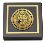 Capella University paperweight - Gold Engraved Medallion Paperweight