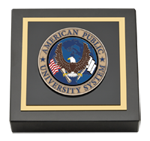American Public University paperweight - Masterpiece Medallion Paperweight