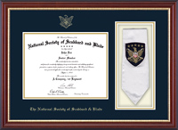 The National Society of Scabbard & Blade certificate frame - Sash Edition Certificate Frame in Newport