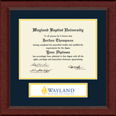 Wayland Baptist University diploma frame - Lasting Memories Banner Diploma Frame in Sierra