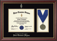 Beta Gamma Sigma Honor Society certificate frame - Medal Certificate Frame in Newport