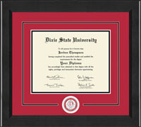 Dixie State University diploma frame - Lasting Memories Circle Logo Diploma Frame in Arena