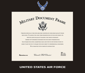 United States Air Force Academy certificate frame - Spectrum Wall Certificate Frame in Expo Black