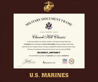 United States Marine Corps certificate frame - Spectrum Wall Certificate Frame in Expo Cherry