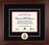 Phi Kappa Tau Fraternity certificate frame - Lasting Memories Circle Logo Certificate Frame in Sierra