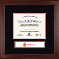 Phi Kappa Tau Fraternity certificate frame - Lasting Memories Banner Certificate Frame in Sierra