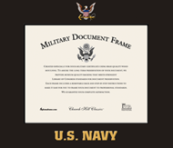 United States Navy certificate frame - Spectrum Wall Certificate Frame in Expo Black