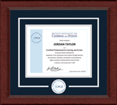 National Association for Catering and Events certificate frame - Lasting Memories Circle Logo Certificate Frame in Sierra