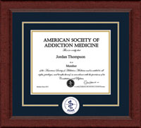 American Society of Addiction Medicine certificate frame - Lasting Memories Circle Logo Certificate Frame in Sierra