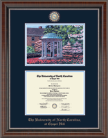 University of North Carolina Chapel Hill diploma frame - Campus Scene Masterpiece Diploma Frame in Chateau
