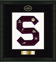 Scarsdale High School in New York varsity letter frame - Varsity Letter Frame in Obsidian