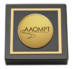 American Academy of Orthopaedic Manual Physical Therapists paperweight - Gold Engraved Medallion Paperweight
