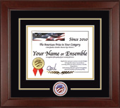 The American Prize certificate frame - Lasting Memories Circle Logo Certificate Frame in Sierra