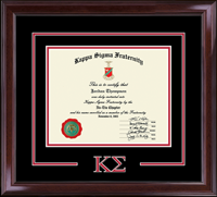 Kappa Sigma Fraternity certificate frame - Dimensions Certificate Frame in Encore