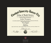 Cleveland University-Kansas City diploma frame - Spectrum Wall Diploma Frame in Expo Black
