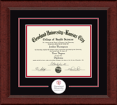 Cleveland University-Kansas City diploma frame - Lasting Memories Circle Logo Diploma Frame in Sierra