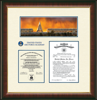 United States Air Force Academy diploma frame - Dimensions Campus Scene Double Document Frame in Murano