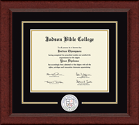 Judson Bible College diploma frame - Lasting Memories Circle Logo Diploma Frame in Sierra