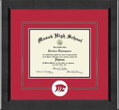 Masuk High School in Connecticut diploma frame - Lasting Memories Circle Logo Diploma Frame in Arena