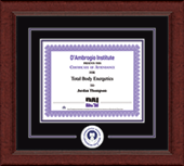 D'Ambrogio Institute certificate frame - Lasting Memories Circle Logo Certificate Frame in Sierra