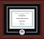The Upledger Institute certificate frame - Lasting Memories Circle Logo Certificate Frame in Sierra