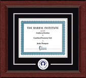 The Barral Institute certificate frame - Lasting Memories Circle Logo Certificate Frame in Sierra
