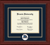 Brescia University diploma frame - Lasting Memories Circle Logo Diploma Frame in Sierra