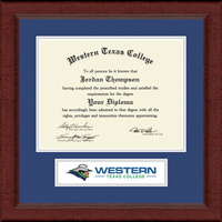 Western Texas College diploma frame - Lasting Memories Banner Diploma Frame in Sierra