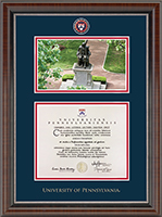 University of Pennsylvania diploma frame - Campus Scene Masterpiece Diploma Frame in Chateau