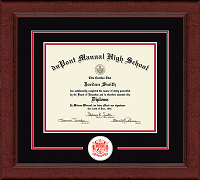 duPont Manual High School in Kentucky diploma frame - Lasting Memories Circle Logo Diploma Frame in Sierra