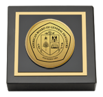The American Board of General Dentistry paperweight - Gold Engraved Medallion Paperweight