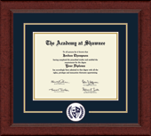 The Academy @ Shawnee in Kentucky diploma frame - Lasting Memories Circle Logo Diploma Frame in Sierra