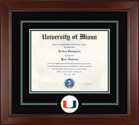 University of Miami diploma frame - Lasting Memories Circle Logo Diploma Frame in Sierra