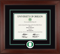 University of Oregon diploma frame - Lasting Memories Circle Logo Diploma Frame in Sierra
