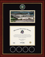 United States Army certificate frame - Challenge Coins Campus Scene Masterpiece Certificate Frame in Redding