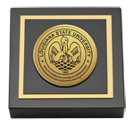 Louisiana State University School of Medicine paperweight - Gold Engraved Medallion Paperweight