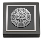 Louisiana State University School of Medicine paperweight - Silver Engraved Medallion Paperweight