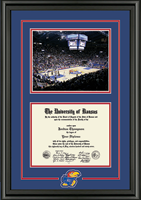 The University of Kansas diploma frame - Stadium Jayhawk Spirit Medallion Diploma Frame in Midnight