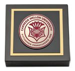 Carnegie Mellon University paperweight - Masterpiece Medallion Paperweight