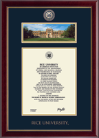 Rice University diploma frame - Campus Scene Diploma Frame in Gallery