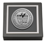 Sierra Nevada College paperweight - Silver Engraved Medallion Paperweight