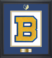 Brentwood High School in Tennessee varsity letter frame - Varsity Letter Frame in Obsidian