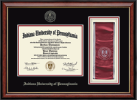 Indiana University of Pennsylvania diploma frame - Commemorative Sash Diploma Frame in Southport Gold