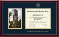 The University of Texas at Tyler diploma frame - Campus Scene Diploma Frame in Galleria