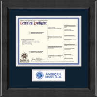 American Kennel Club certificate frame - Lasting Memories Banner Pedigree Frame in Arena