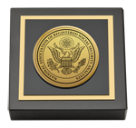 National Association of Registered Social Security Analysts paperweight - Gold Engraved Medallion Paperweight